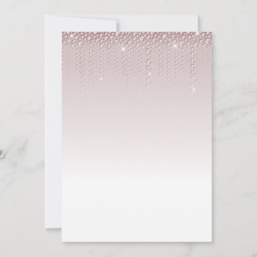 Glamoureus roze diamanten verrassing 40e verjaarda kaart (Achterkant)