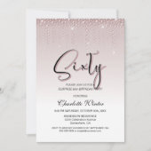 Glamoureus roze diamanten verrassing 60e verjaarda kaart (Voorkant)