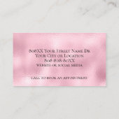 Glamoureus roze glitter Lips Visitekaartje (Achterkant)