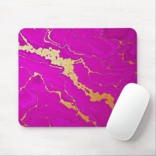 Glamoureus Roze & Goud Marmer Muismat