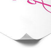 Glamoureus roze pensioen partij afdrukken teken poster (Hoek)