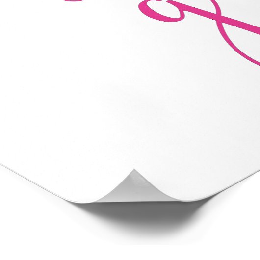 Glamoureus roze pensioen partij afdrukken teken poster (Hoek)