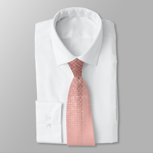 Glamoureus roze rood Glitter Striged gradiënt Stropdas (Gebonden)