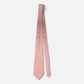 Glamoureus roze rood Glitter Striged gradiënt Stropdas (Voorkant)