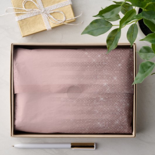 Glamoureus roze rood Glitter Striged gradiënt Tissuepapier (Geschenk)