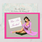 Glamoureus Roze Roze omhoog Kaart (Voorkant / Achterkant)