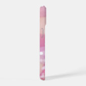 Glamoureus roze Sparkles Monogram iPhone 15 Case (Rechterkant)