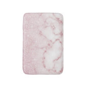 Glamoureus roze witte glitter marmer gradient ombr badmat (Voorkant Verticaal)