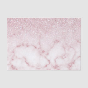 Glamoureus roze witte glitter marmer gradient ombr tissuepapier