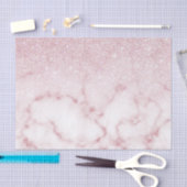 Glamoureus roze witte glitter marmer gradient ombr tissuepapier (Craft)