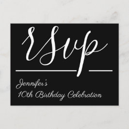 Glamoureus "rsvp"-Briefkaart Briefkaart