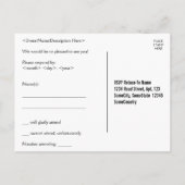 Glamoureus "rsvp"-Briefkaart Briefkaart (Achterkant)