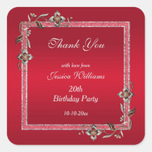 Glamoureus Ruby Red Pareltjes & Glitter Birthday