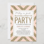 Glamoureus Shimmer | Uitnodiging Bachelorette (Voorkant)