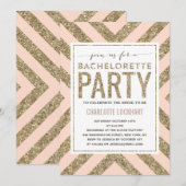 Glamoureus Shimmer | Uitnodiging Bachelorette (Voorkant / Achterkant)