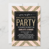 Glamoureus Shimmer | Uitnodiging Bachelorette (Voorkant)