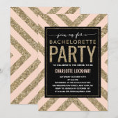 Glamoureus Shimmer | Uitnodiging Bachelorette (Voorkant / Achterkant)