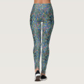 Glamoureus Shiny Aqua Tiny Tiles Leggings (Achterkant)