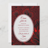 Glamoureus Shiny Red Fractal 30th Birthday Kaart (Achterkant)