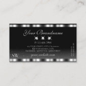 Glamoureus Silver Black Sparging Diamonds Visitekaartje (Achterkant)