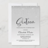 Glamoureus Silver Diamonds 16e verjaardag Kaart (Voorkant)