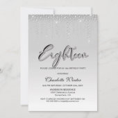 Glamoureus Silver Diamonds 18e verjaardag Kaart (Voorkant)