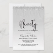 Glamoureus Silver Diamonds 90e verjaardag Kaart (Voorkant)