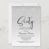 Glamoureus Silver Diamonds Verrassend 60e verjaard Kaart (Voorkant)