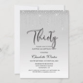 Glamoureus Silver Diamonds verrast 30e verjaardag Kaart (Voorkant)