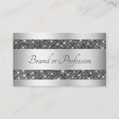 Glamoureus Silver Effect Lumineuze glittersterren Visitekaartje (Voorkant)