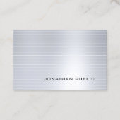 Glamoureus Silver Elegant Professional Moderne Coo Visitekaartje (Voorkant)