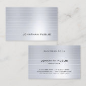 Glamoureus Silver Elegant Professional Moderne Coo Visitekaartje (Voorkant / Achterkant)