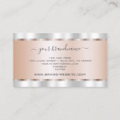 Glamoureus Silver en Roos Gold Effect Professional Visitekaartje (Achterkant)