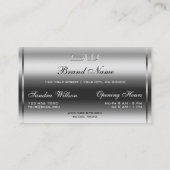 Glamoureus Silver Glitter Luminous Sparkle Initial Visitekaartje (Achterkant)