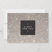 Glamoureus Silver Glitter Modern Beauty Gift Kaart (Voorkant)