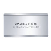 Glamoureus Silver-look elegant, modern Etiket (Voorkant)