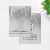 Glamoureus Silver Thick Glitter droogt Logo Visitekaartje (Bureau)