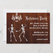 Glamoureus Skelet over de uitnodiging voor Hallowe (Voorkant)