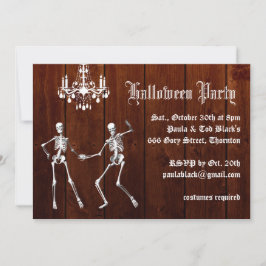 Glamoureus Skelet over de uitnodiging voor Hallowe