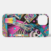 Glamoureus skelet, tarot kaarten iPhone Case Hoesje (Achterkant horizontaal)