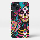 Glamoureus skelet, tarot kaarten iPhone Case iPhone Hoesje (Achterkant)