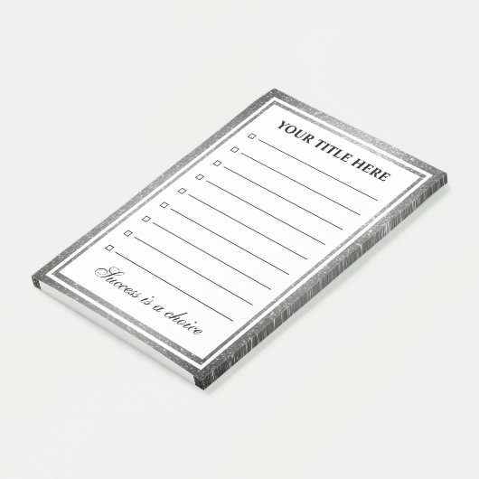 Glamoureus sparant glitter checkbox post-it® notes (Schuin)