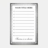 Glamoureus sparant glitter checkbox post-it® notes (Voorkant)
