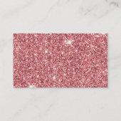 GLAMOUREUS SPARKLE schattig stijlvol goud roze gli Visitekaartje (Achterkant)