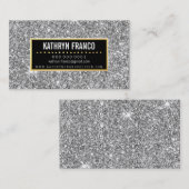 GLAMOUREUS SPARKLE schattig stijlvol goud zilver g Visitekaartje (Voorkant / Achterkant)