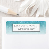 Glamoureus Sparkly Aqua Blue Glitter Sequin Ombre Etiket (Insitu)