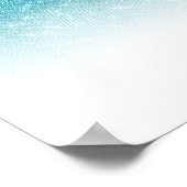 Glamoureus Sparkly Aqua Blue Glitter Sequin Ombre Poster (Hoek)