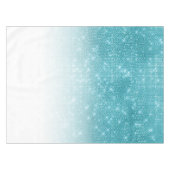Glamoureus Sparkly Aqua Blue Glitter Sequin Ombre Tafelkleed (Voorkant (Horizontaal))