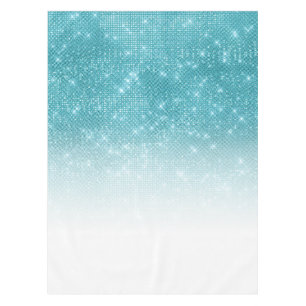 Glamoureus Sparkly Aqua Blue Glitter Sequin Ombre Tafelkleed