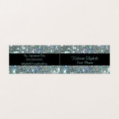 Glamoureus Sparkly Glitzy Silver Bling Visitekaartje (Buitenkant ongevouwen)